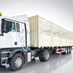 Semi-remorque de transport de bétail robuste, directement de l'usine, à faible coût et sur mesure pour le transport d'animaux au Nigeria et au Ghana - Product Image 1