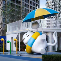 Grande Scultura in Resina di Personaggi Cartoon, Decorazione Commerciale Personalizzata per Esterni