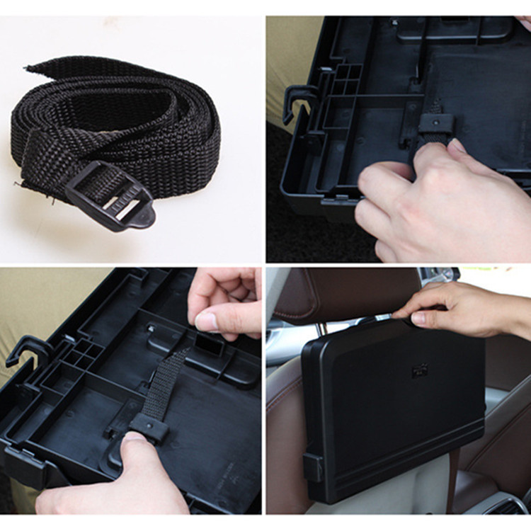Folding plastic car seat back Bottle Cup food and drink tray for travel