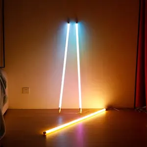 Atacado APP controle remoto T8 2ft 3ft 4ft rgb levou tubo luz colorida neon bar vídeo trabalho luz