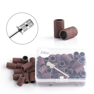 50 pièces de bandes de ponçage pour <span class=keywords><strong>ponceuse</strong></span> à ongles électrique, kit de bandes de ponçage pour machine à ongles, outils de dépose de gel et d'acrylique NAT051 - Product Image 1