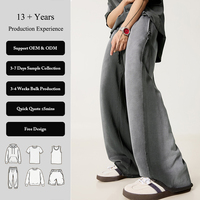 Pantalon de survêtement large délavé vintage dégradé avec cordon de serrage bicolore taille élastique 370G 100% coton coupe décontractée unisexe streetwear personnalisé