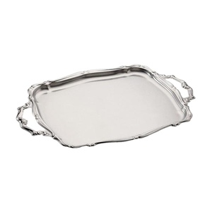 Metallurgica Motta Srl Venta caliente comercializable 107/30 Acero inoxidable 30X25Cm Barocco Bandeja rectangular con asa - Product Image 1