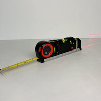 Mètre laser numérique multifonction 3-en-1 avec niveau à bulle, télémètre et outil de mesure horizontale