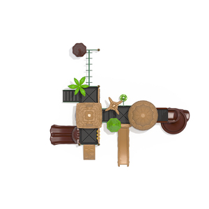 Équipement de jeu sur le thème de la <span class=keywords><strong>cabane</strong></span> en paille pour les communautés résidentielles |   Aire de jeux modulaire pour enfants en plein air, support OEM ODM - Product Image 3