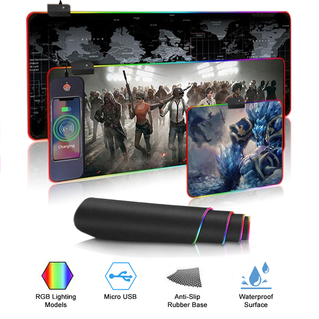 Mousepads Led Xl Xxl Large Gaming Wireless Charger Blank Rgb Mouse Pad