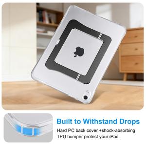 Nouvelle <span class=keywords><strong>coque</strong></span> antichoc avec support pour tablette <span class=keywords><strong>iPad</strong></span> 10e/11e génération, protection avancée contre les chutes avec airbag, PC Bayer entièrement transparent - Product Image 3