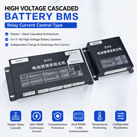 ECBMS 160S Baterai Lithium Tegangan Tinggi Cerdas BMS Power Bank PCBA EC-HV-MC1+EC-HV-SC9+Layar LCD 4.3 inci CAN RS485