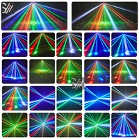 Mini projecteur LED DJ 80W à quatre têtes DMX512 avec contrôle sonore, laser, stroboscope rotatif pour discothèque, bar, KTV, projecteur à faisceau mobile