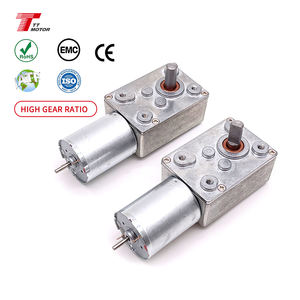 Moteur à engrenages à vis sans fin 12v Dc avec encodeur 6 tr/min Moteur à engrenages magnétique 24v pour rideau avec couple élevé électrique - Product Image 1
