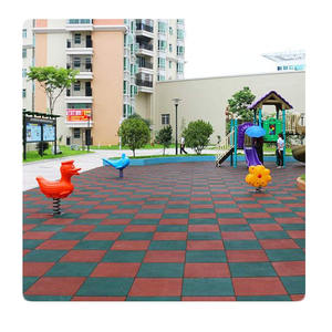 Alfombrilla compuesta de goma de 1m * 1m/500mm * 500mm suelo de goma antideslizante para gimnasio - Product Image 5