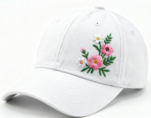 Gorra de Béisbol Bordada con Ramo de Flores, Regalo para el Día de la Madre, Gorra de Béisbol de 6 Paneles, Hebilla Metálica Ajustable, Algodón Suave y Transpirable - Product Image 2