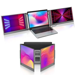 15.6 inch FHD Màn hình kép mở rộng <span class=keywords><strong>LCD</strong></span> 1080P Màn hình xách tay có thể gập lại máy tính xách tay thông minh chơi game ba màn hình hiển thị màn hình máy tính - Product Image 1