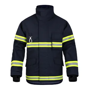 EN469 Vigile Del Fuoco vestito Pompiere uniforme con il blu Navy