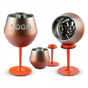 Customized Logo Insulated Stainless Steel 304 Wine Glass Tumbler Party - Product Image 4