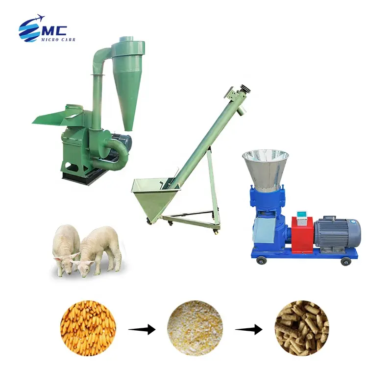Different for cattle chicken concentrated auto dosing feed production Feed Pellet processing making machines Production line