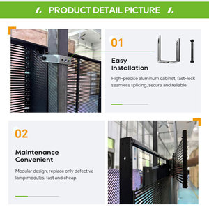 Outdoor Indoor P3.91 Grid Screen Glass Transparent Led Film <b>Display</b> Panels Led Strip <b>Wall</b> Ts Outdoor Indoor P3.91 Glass - Product Image 5