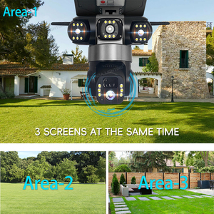 12MP 4G WiFi Solar Street Light <strong>Camera</strong> 3 Lens <strong>Outdoor</strong> PTZ <strong>CCTV</strong> Wireless Security Lamp with LED Lighting and Motion Detection - Product Image 2