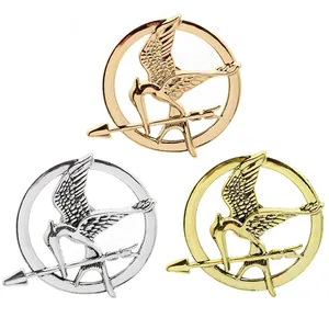 Broches de Metal de Moda con Diseño de Aves, Estilo Vintage Popular de Los Juegos del Hambre, Regalos de Cosplay - Product Image 4