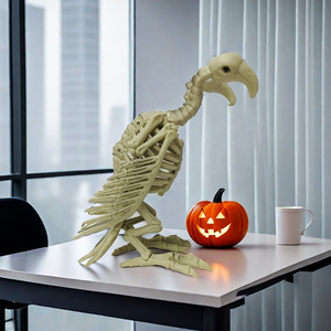 Chi tiết thực tế thu nhỏ độc đáo mới lạ Mô hình đồ chơi động vật Halloween nhựa di chuyển bộ xương Đại Bàng hói - Product Image 4