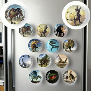 FQ villes du monde Pot en polyrésine aimants transparents 50mm Souvenir Pvc calendrier fournitures londres dinosaure réfrigérateur aimant - Product Image 1