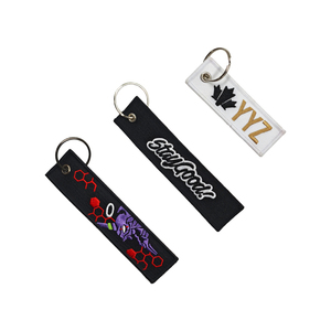 Porte-clés brodé AWELLS, accessoire de mode pour clés, sacs à dos, options légères, style tendance, article cadeau pour la famille - Product Image 1