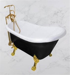 <span class=keywords><strong>Baignoire</strong></span> contemporain noire et blanche, pour adultes, autoportante - Product Image 2