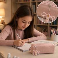 Llavero Elegante de Satén Rosa con Colgante de Zapatilla de Ballet, Decoración de Perlas y Anillo Metálico, Directo de Fábrica, para Regalo de Cumpleaños, a la Moda