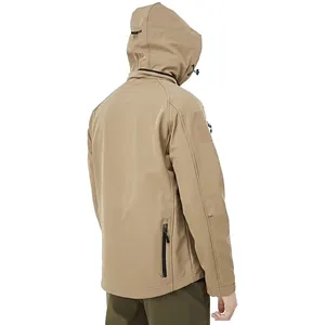 Xianghong CONMR Premium Hot Sales Waterproof Windproof Breathable Mens Khaki Tactical Softshell Jacket Without Hood