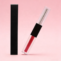 Haute qualité végétalien Double-fin liquide minéral brillant à lèvres fard à paupières Logo personnalisé étanche longue durée mode maquillage rouge à lèvres