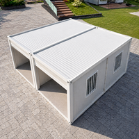 Garage conteneur préfabriqué avec porte à enroulement en alliage d'aluminium pour atelier de stockage extérieur préfabriqué
