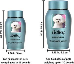 โกศขี้เถ้าที่ระลึกส่วนบุคคลสำหรับแมวสุนัขชื่อสัตว์เลี้ยงที่กำหนดเองและรูปภาพสำหรับโกศใส่ศพ (ตัดไปยังเค้าร่างสัตว์เลี้ยงของคุณ) - Product Image 4