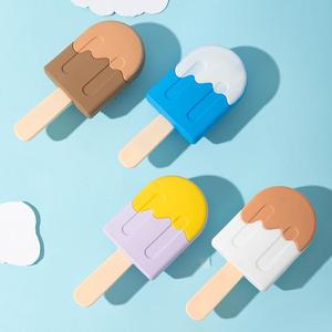 Eiscreme-förmige Mini-Luftkissen-Haarbürste Antistatischer Cartoon-Kopfhautmassage-Kamm mit Weichen Borsten für Echthaar-Perücken - Product Image 2