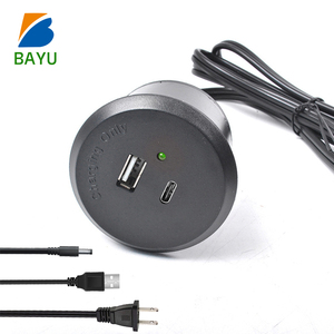 <span class=keywords><strong>Centro</strong></span> <span class=keywords><strong>de</strong></span> Carga USB Empotrable para Escritorio, Enchufe <span class=keywords><strong>de</strong></span> Alimentación USB para Escritorio, <span class=keywords><strong>Centro</strong></span> <span class=keywords><strong>de</strong></span> Carga USB Integrado en Gabinete/Sofá, 2 USB 2.1A - Product Image 1