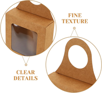 50 boîtes à vin portables, recyclables et réutilisables avec fenêtre, en carton, pliables et suspendables, pour bouteilles de vin vides, en stock