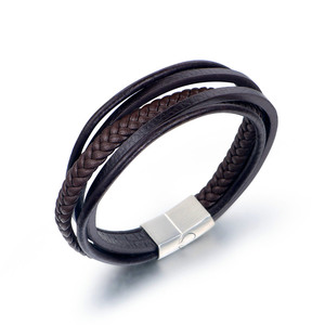 Multi Layer Woven <b>Bracelet</b> With <b>Metal</b> Buckle Unisex Fashion Accessory CE558 - Product Image 1