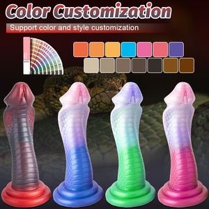 ดิ๊กโด้รูปงูแฟนตาซี คิงโคบร้า สำหรับนวดจุดจีและต่อมลูกหมาก ของเล่นทางเพศ ดิ๊กโด้รูปทรงเอเลี่ยน พร้อมจุกดูดสุญญากาศแรง - Product Image 5