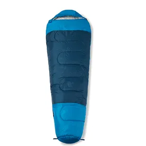 Individuelles Logo Bestbewertete Kaltwetter flauschige hohle Ballaststofffüllung Outdoor-Mummy Synthetischer Schlafsack für Camping Sport bei Chill