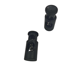 बैकपैक बैग ड्रॉस्ट्रिंग एडजस्टेबल हार्डवेयर के लिए धातु वसंत के साथ काले पोम मजबूत छोटे कॉर्ड लॉक - Product Image 3