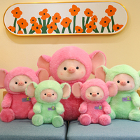 Boneka Hewan Lucu Desain Baru, Bahan Katun Ramah Kulit, Boneka Babi Berkerudung, Grosir Pabrik, Penjualan Panas