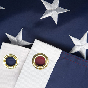 Drapeau américain brodé 3x5 pieds, en tissu Oxford 300D, résistant à l'eau et aux déchirures, rayures cousues, drapeau américain pour extérieur - Product Image 4