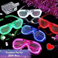 Bâtons lumineux de fête qui brillent dans le noir, couleurs néon, lunettes lumineuses pour les fêtes de vacances, anniversaires, la Saint-Valentin et Halloween, cosplay