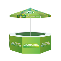GlobalTent Tentes hexagonales promotionnelles Logo personnalisé RPET Salons commerciaux Ez Up Tente Auvent pour fête et exposition commerciale