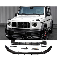 Kit carrosserie compact W464 modifié style TP en fibre de carbone, lèvres avant et arrière, adapté aux Mercedes Classe G W464 2019-2021
