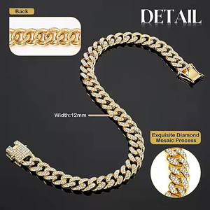 Nuevas tendencias <span class=keywords><strong>Bling</strong></span> Crystal Luxury Cuban Link <span class=keywords><strong>Collar</strong></span> para mascotas <span class=keywords><strong>Collar</strong></span> Chunky Diamond <span class=keywords><strong>Dog</strong></span> <span class=keywords><strong>Chain</strong></span> - Product Image 3