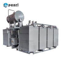 Transformateur industriel refroidi à l'huile à double enroulement avec boîtier de câblage
