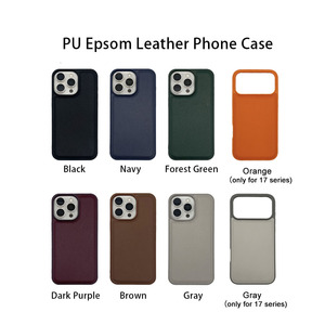 Custodia per Telefono in Pelle PU 3D con Colori Abbinati Epsom, Logo in Rilievo, Texture Palmare, Antiurto per <span class=keywords><strong>iPhone</strong></span> 16/17 Air Pro Max - Product Image 3