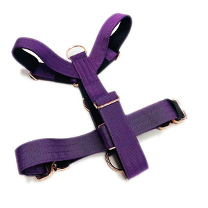 Großhandel Maßgefertigtes Luxus-Taktisches Hundegeschirr-Set Verstellbares Hundehalsband mit Leine und Roségold-Metallschnalle - Product Image 3