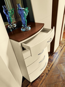 Meuble de salon de luxe, armoire murale modulaire en bois pour hall, meuble de salle à manger de villa avec miroir central - Product Image 5
