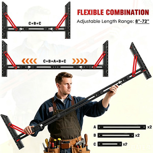 Jauge de contour en alliage d'aluminium, outil de mesure pliable de 16, 12 et 8 pouces pour le travail du bois et la rénovation de la maison - Product Image 2